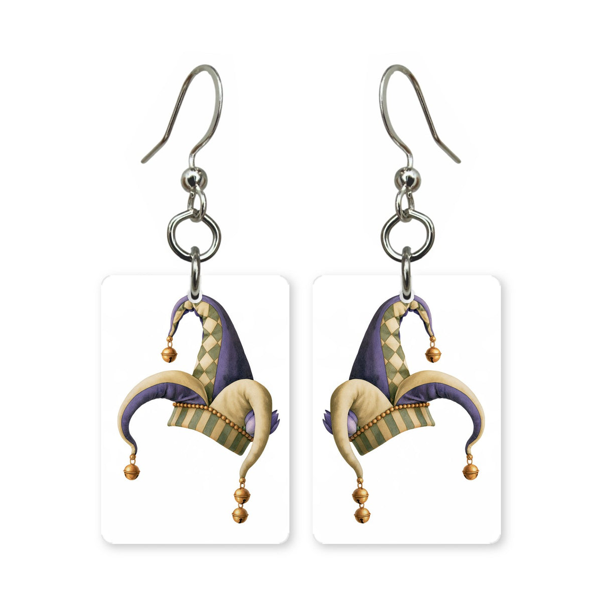 Harlequin Hat Mahjong Earrings | FWMJ65