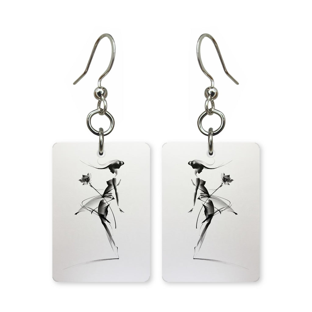 Lotus Dancer Mahjong Earrings | FWMJ67