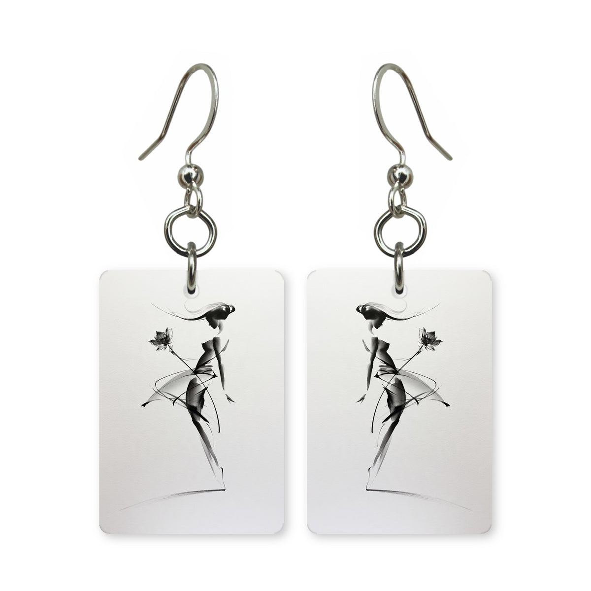 Lotus Dancer Mahjong Earrings | FWMJ67