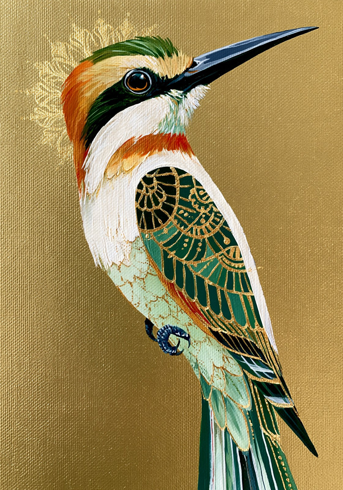 Golden Bee-Eater Mahjong Earrings | FWMJ70