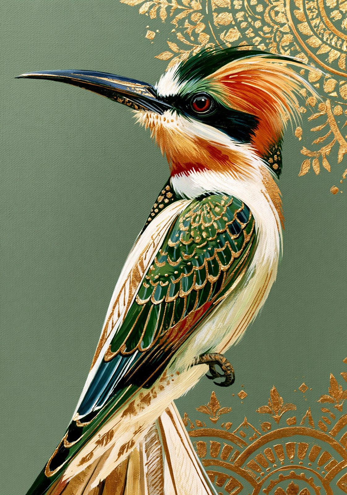Jade Bee-Eater Mahjong Earrings | FWMJ71