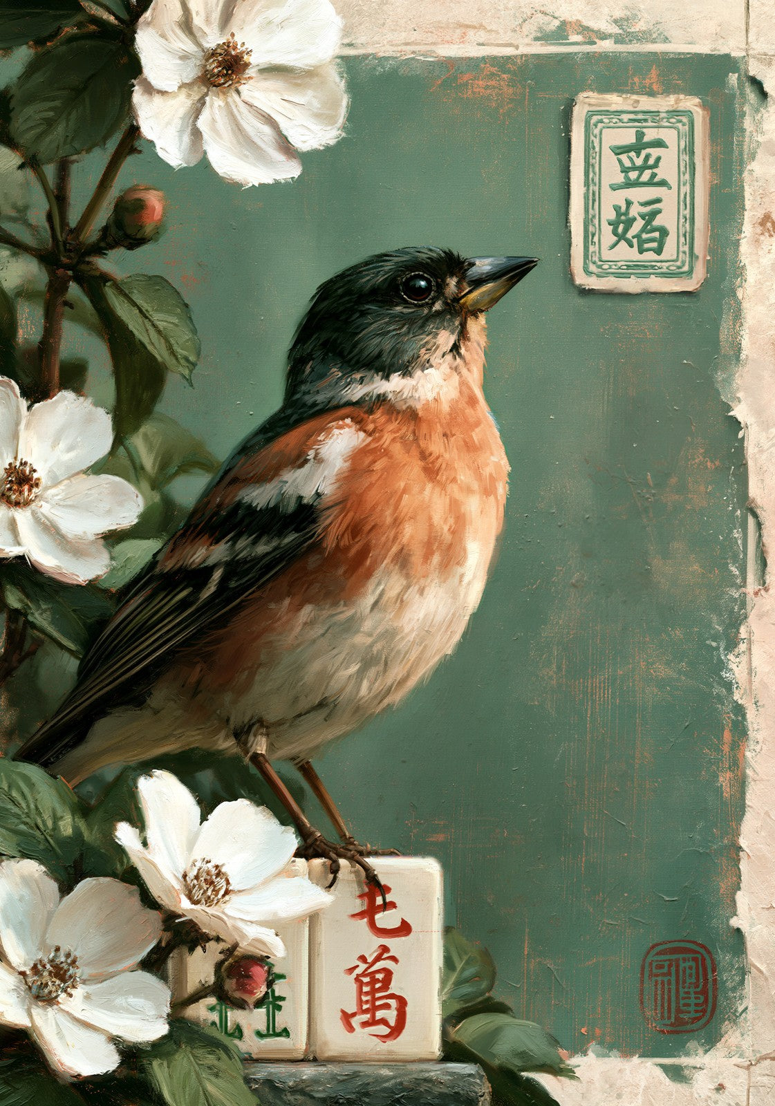 Tile Finch Mahjong Earrings | FWMJ72