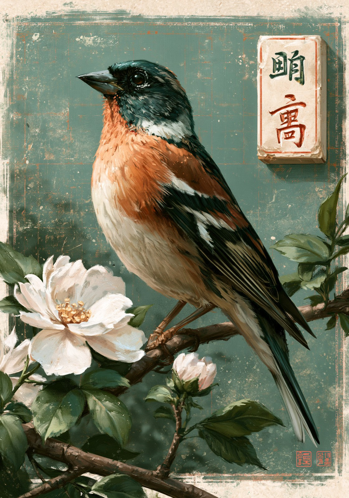 Finch Tile Mahjong Earrings | FWMJ73
