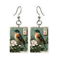Finch Tile Mahjong Earrings | FWMJ73