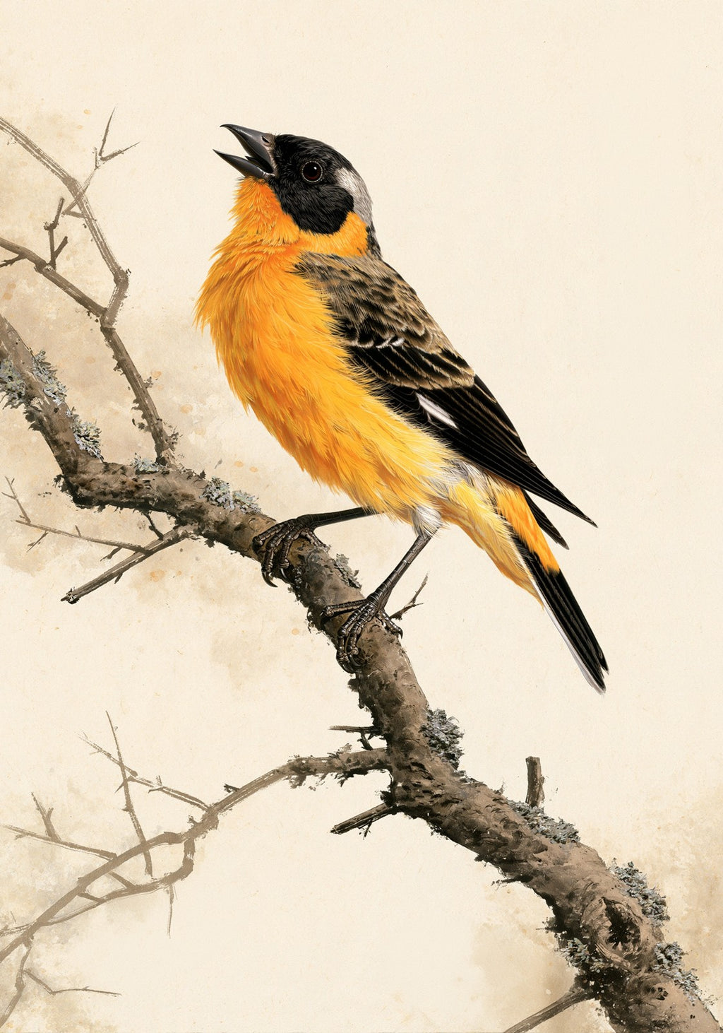 Oriole Branch Mahjong Earrings | FWMJ74