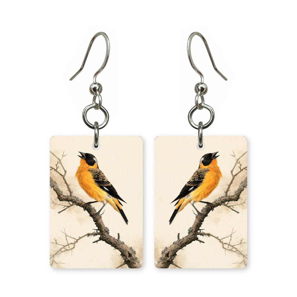 Oriole Branch Mahjong Earrings | FWMJ74