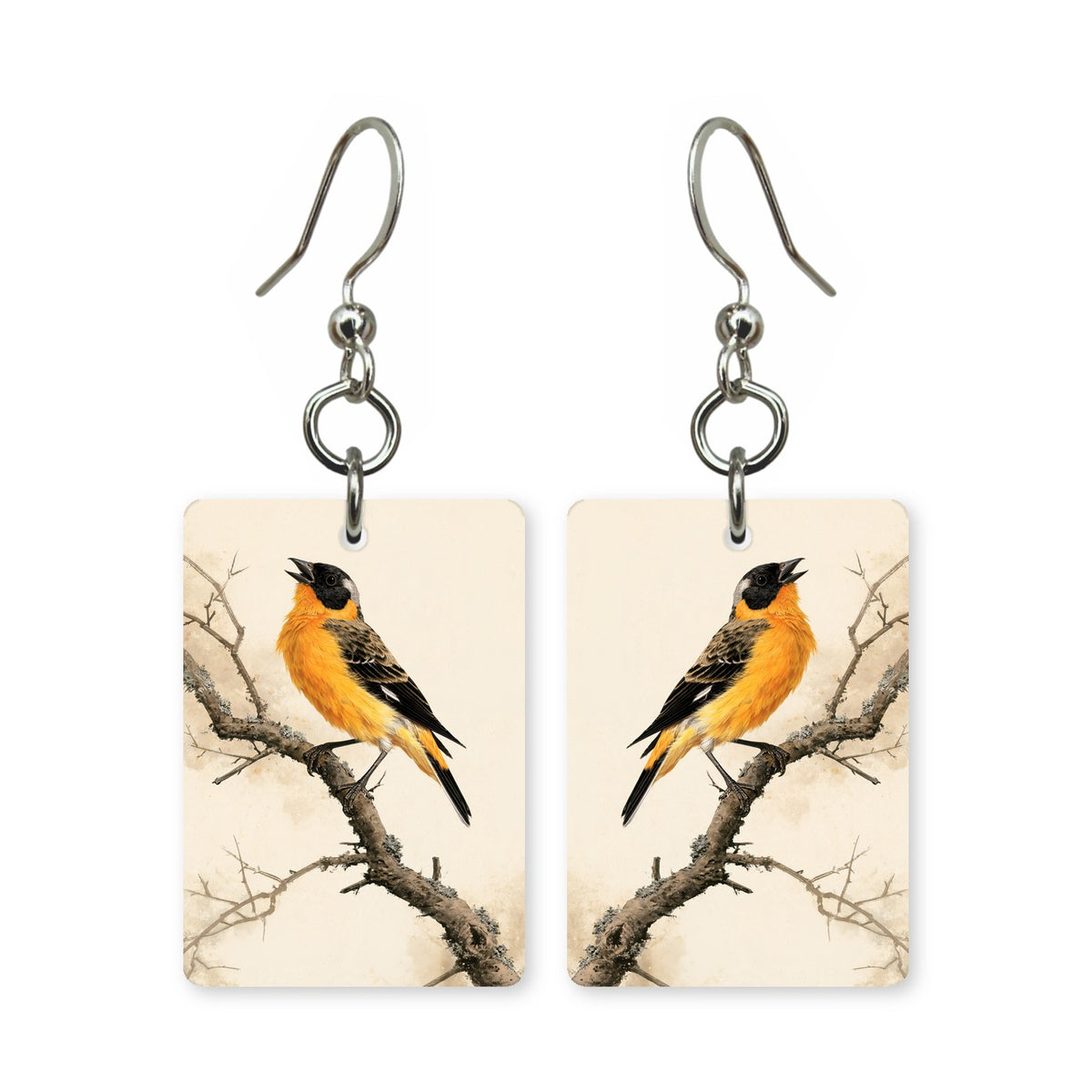 Oriole Branch Mahjong Earrings | FWMJ74