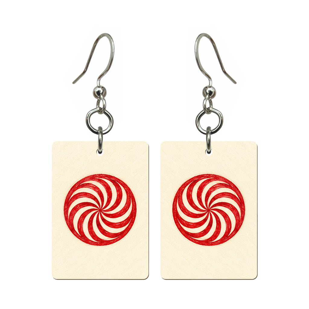 Pencil Bamboo One Dot Mahjong earrings FWMJ76