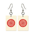 Pencil Bamboo One Dot Mahjong earrings FWMJ76