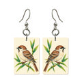 Pencil Bamboo Bamboo Bird Mahjong earrings FWMJ79