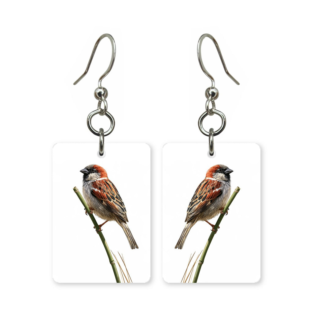 Sparrow Opening Tile Mahjong Earrings | FWMJ7