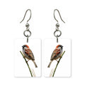 Sparrow Opening Tile Mahjong Earrings | FWMJ7