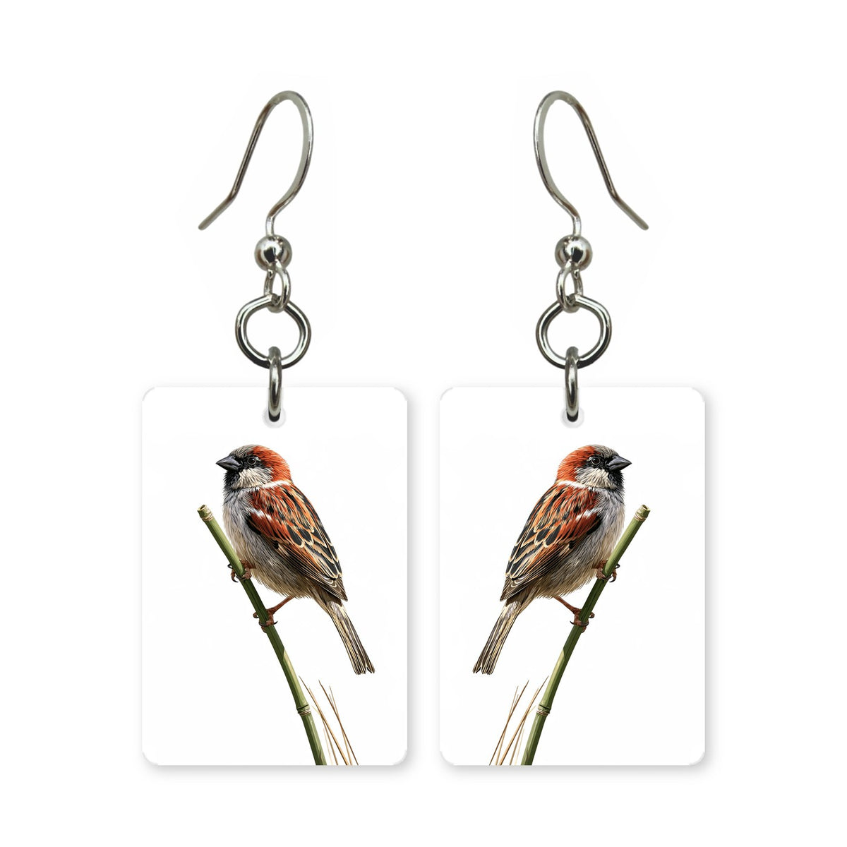 Sparrow Opening Tile Mahjong Earrings | FWMJ7
