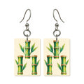 Pencil Bamboo Three Bamboo Mahjong earrings FWMJ80