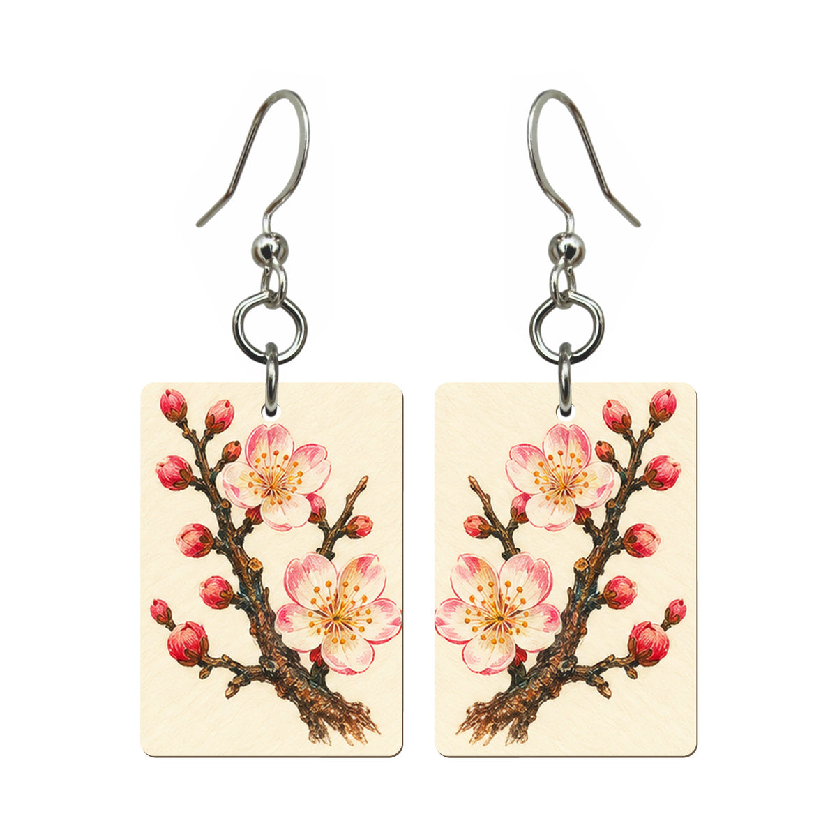 Pencil Bamboo Plum Blossom Mahjong earrings FWMJ86