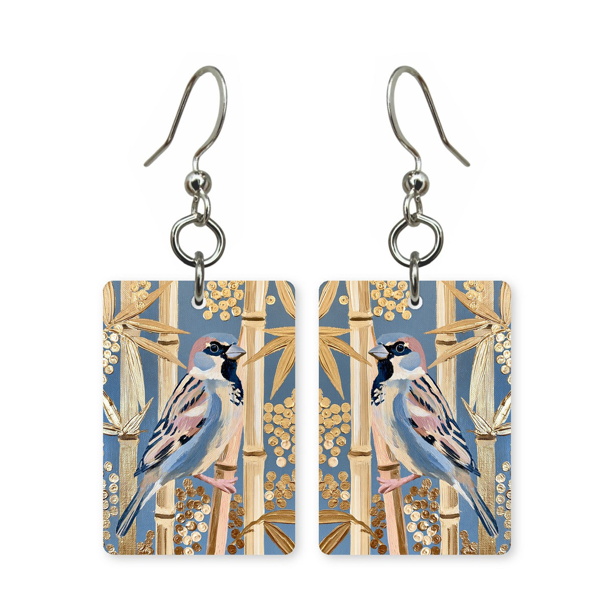 Gilded Sparrow Mahjong Earrings | FWMJ8