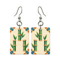 Mosaic Dragon Three Bamboo Mahjong Earrings | FWMJ92 — earring pair