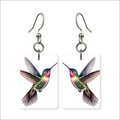 Amethyst Hummingbird Earrings | FWP129C