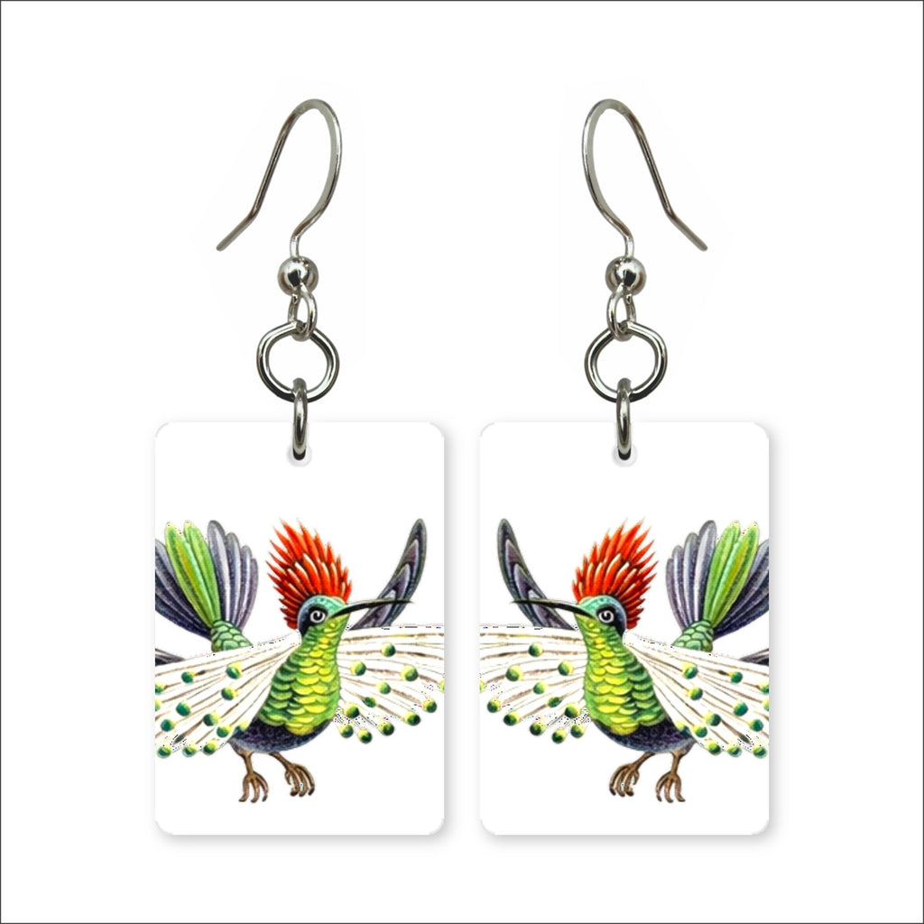 Fantail Hummingbird Earrings | FWP129D