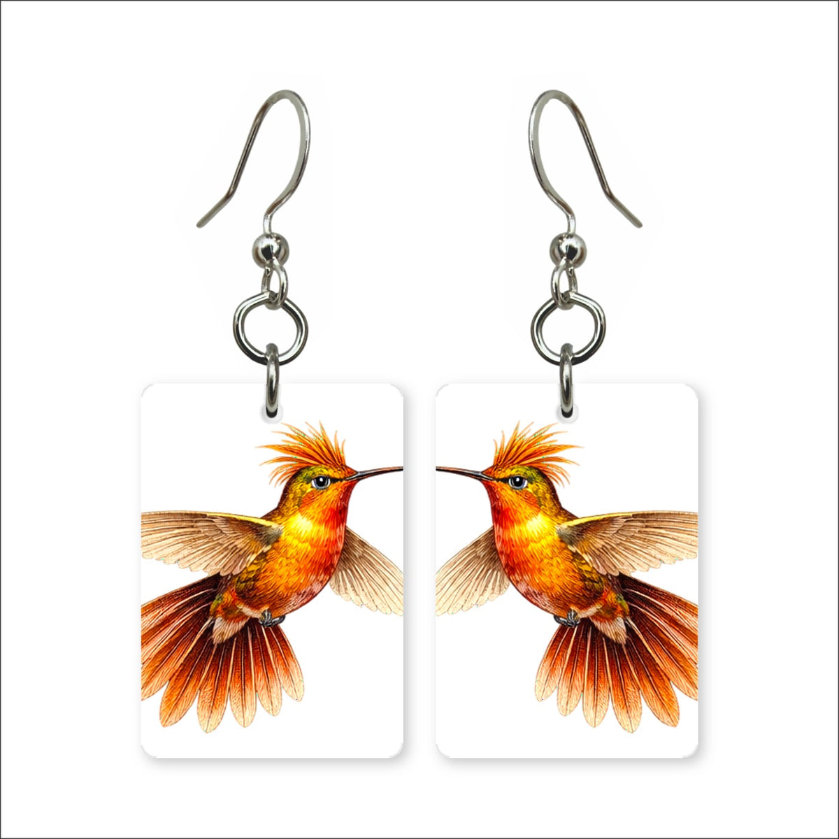 Fiery Hummingbird Earrings | FWP129F