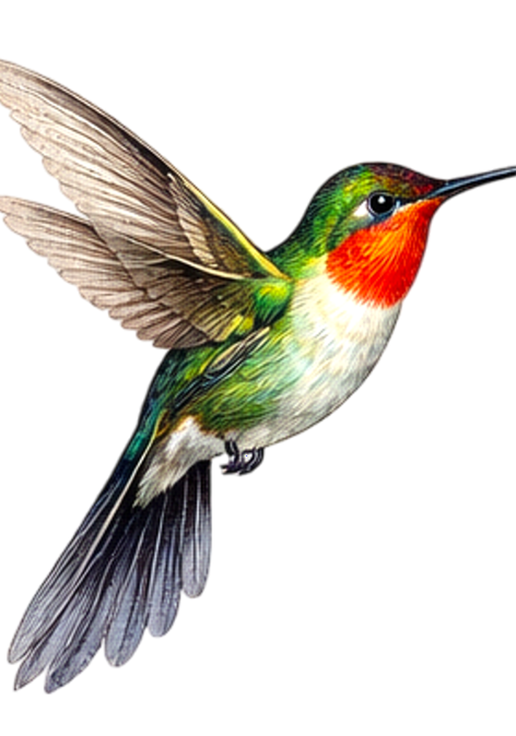 Ruby-Throat Hummingbird Earrings | FWP129H