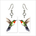 Ruby-Throat Hummingbird Earrings | FWP129H
