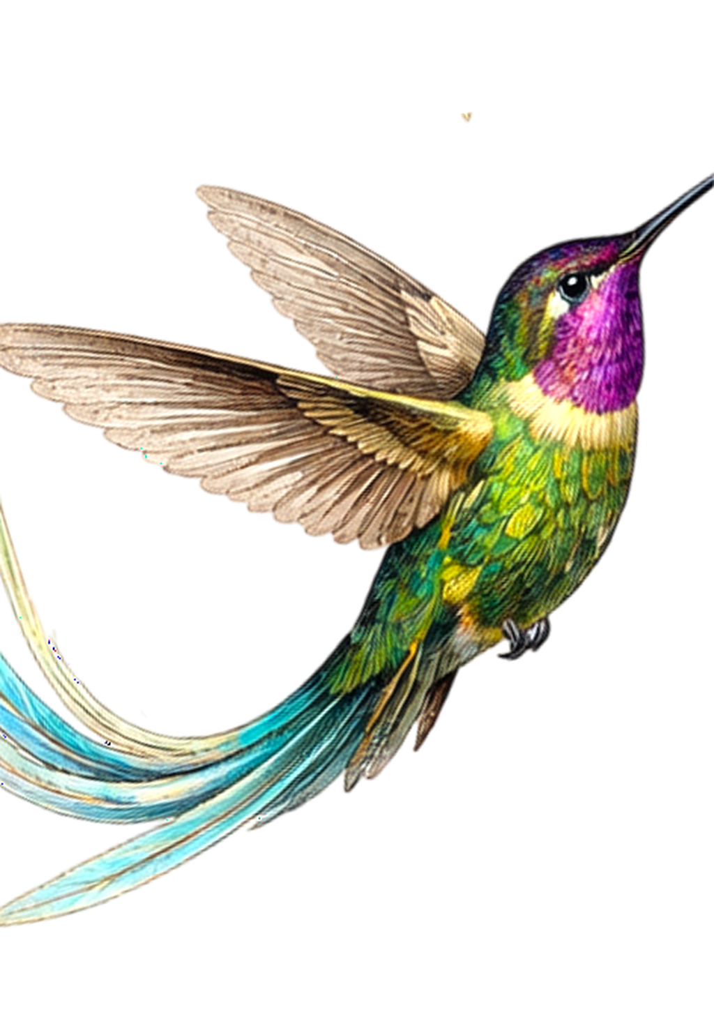 Violet Hummingbird Earrings | FWP129I