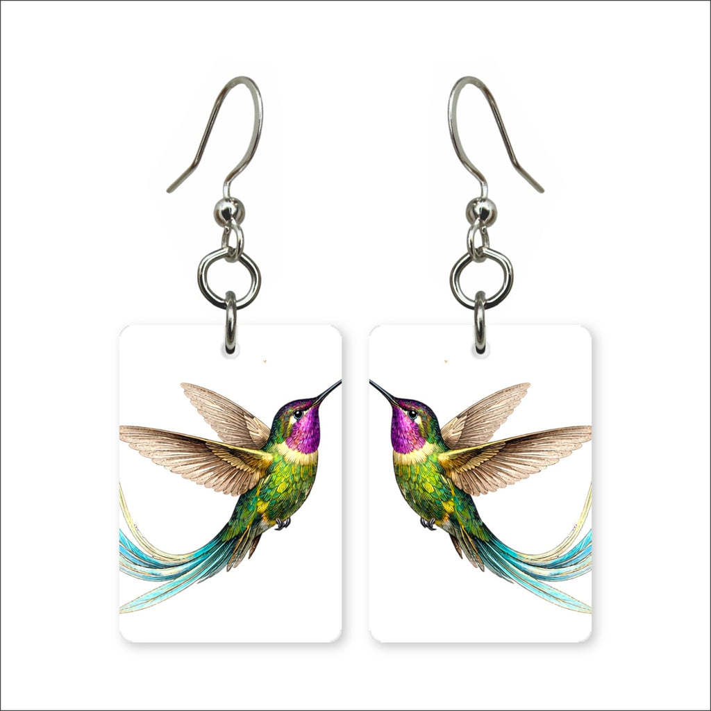 Violet Hummingbird Earrings | FWP129I