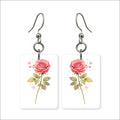 Pink Rose Earrings | FWP17A