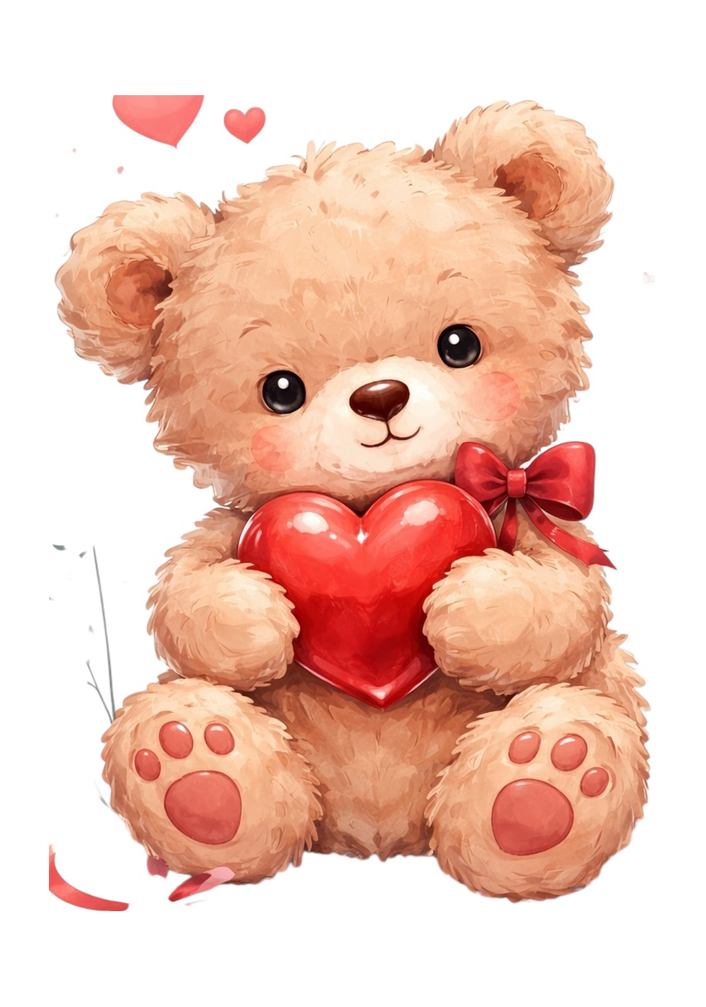 Heart Teddy Bear Earrings | FWP17B