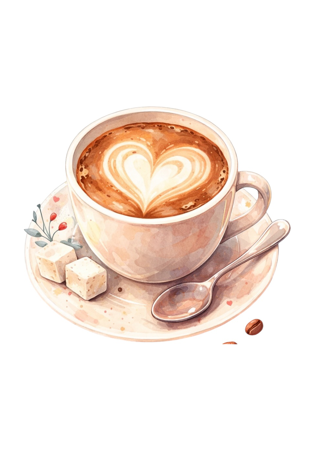 Heart Latte Earrings | FWP17D