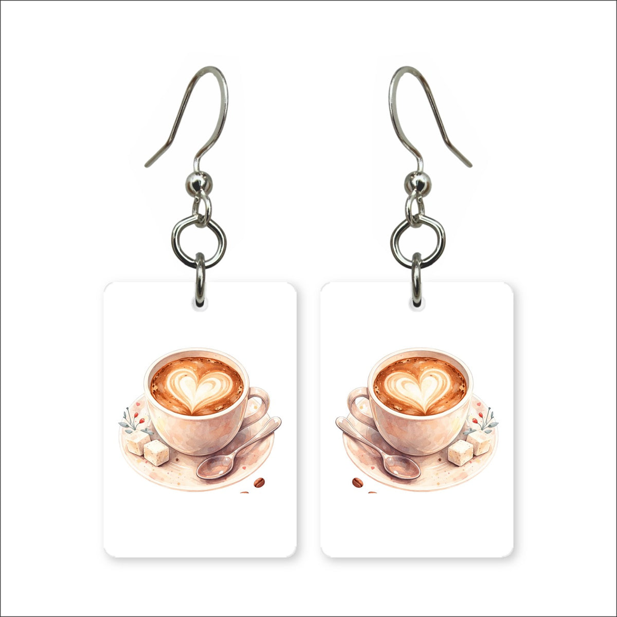 Heart Latte Earrings | FWP17D