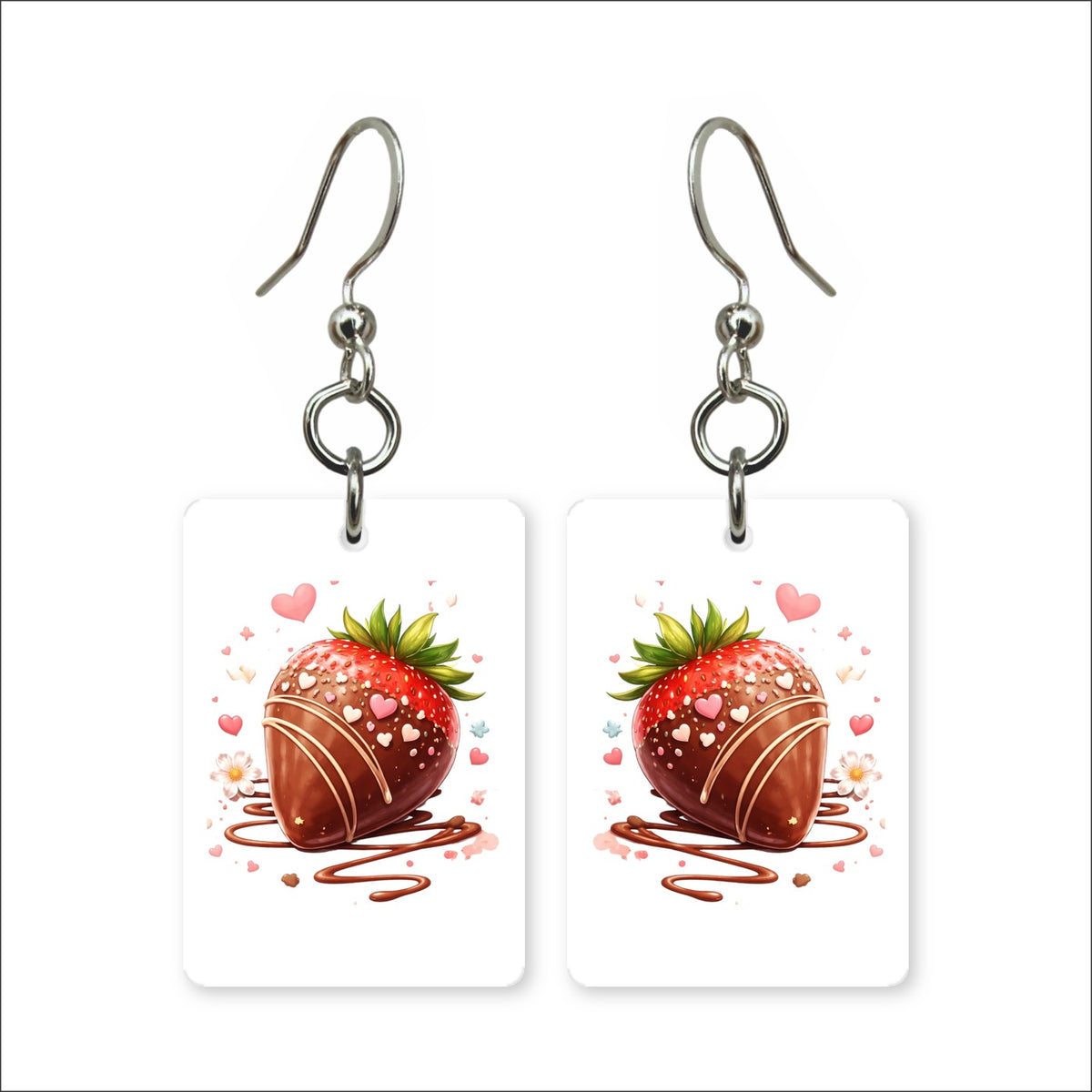 Chocolate Strawberry Earrings | FWP17E