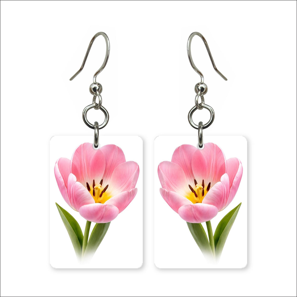 Pink Tulip Earrings | FWP18A