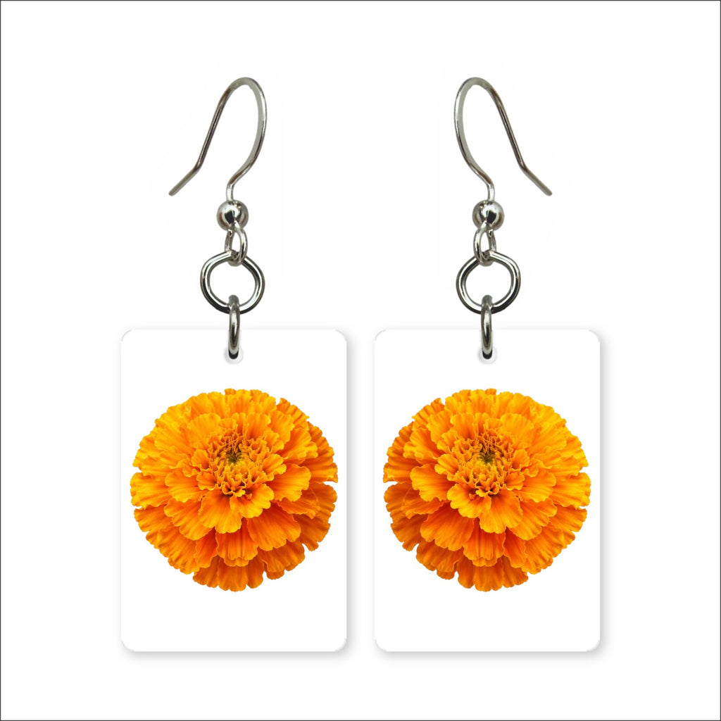 Orange Marigold Earrings | FWP18B