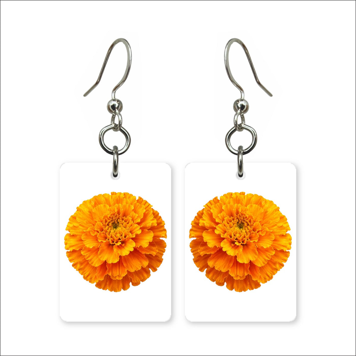 Orange Marigold Earrings | FWP18B