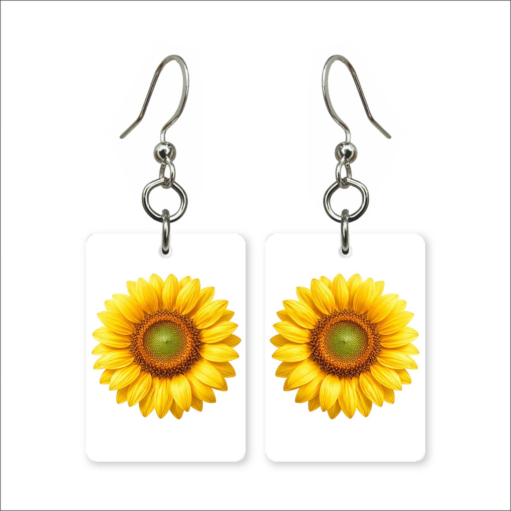 Yellow Sunflower Earrings | FWP18D