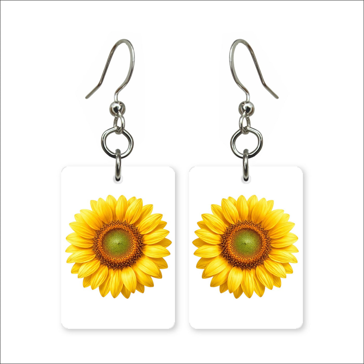 Yellow Sunflower Earrings | FWP18D
