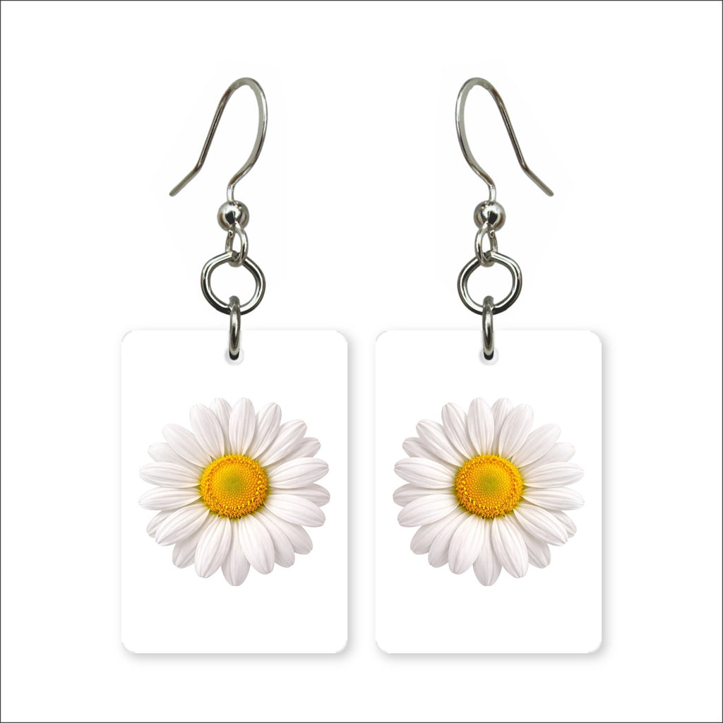 White Daisy Earrings | FWP18E