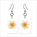 White Daffodil Earrings | FWP18G