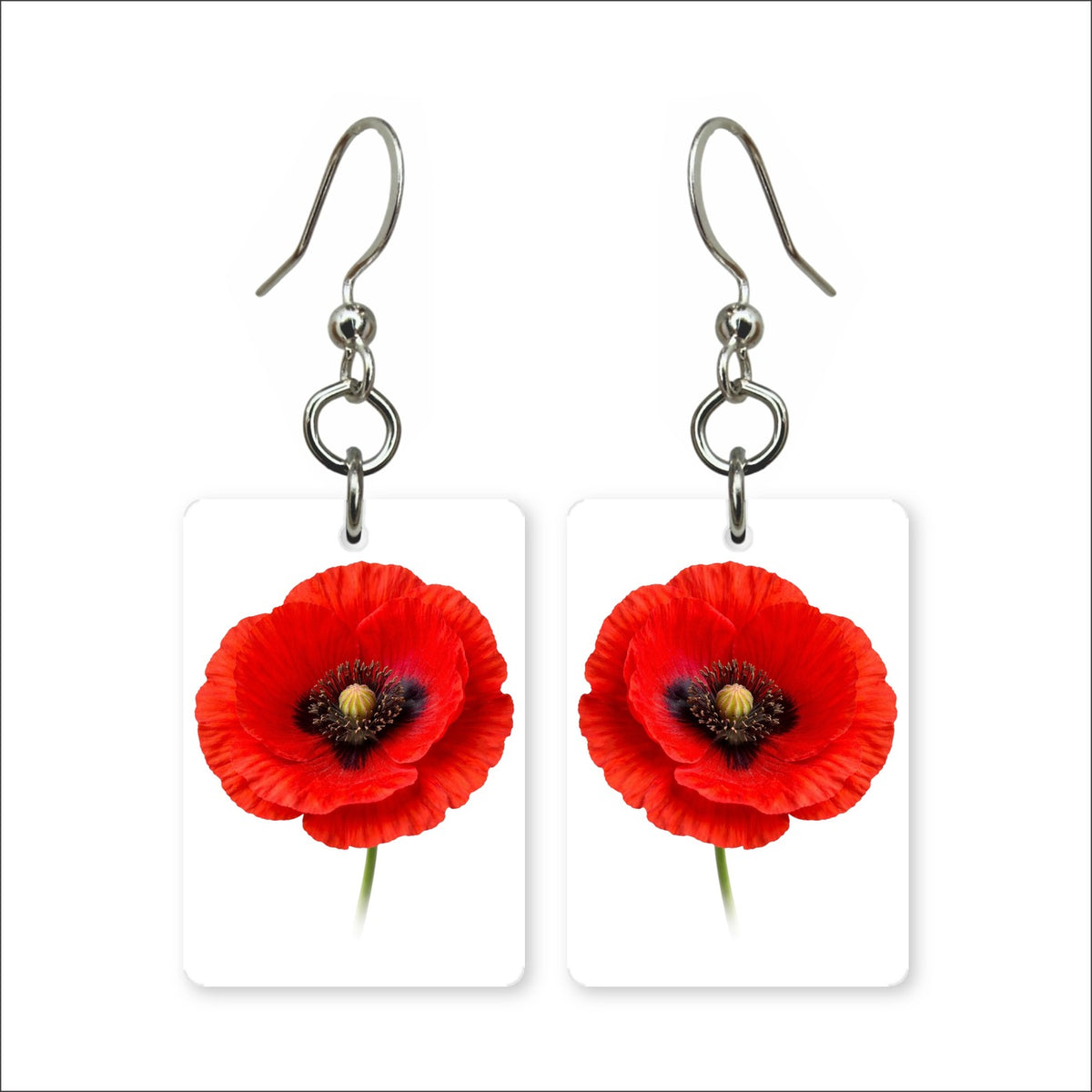 Red Poppy Earrings | FWP18I