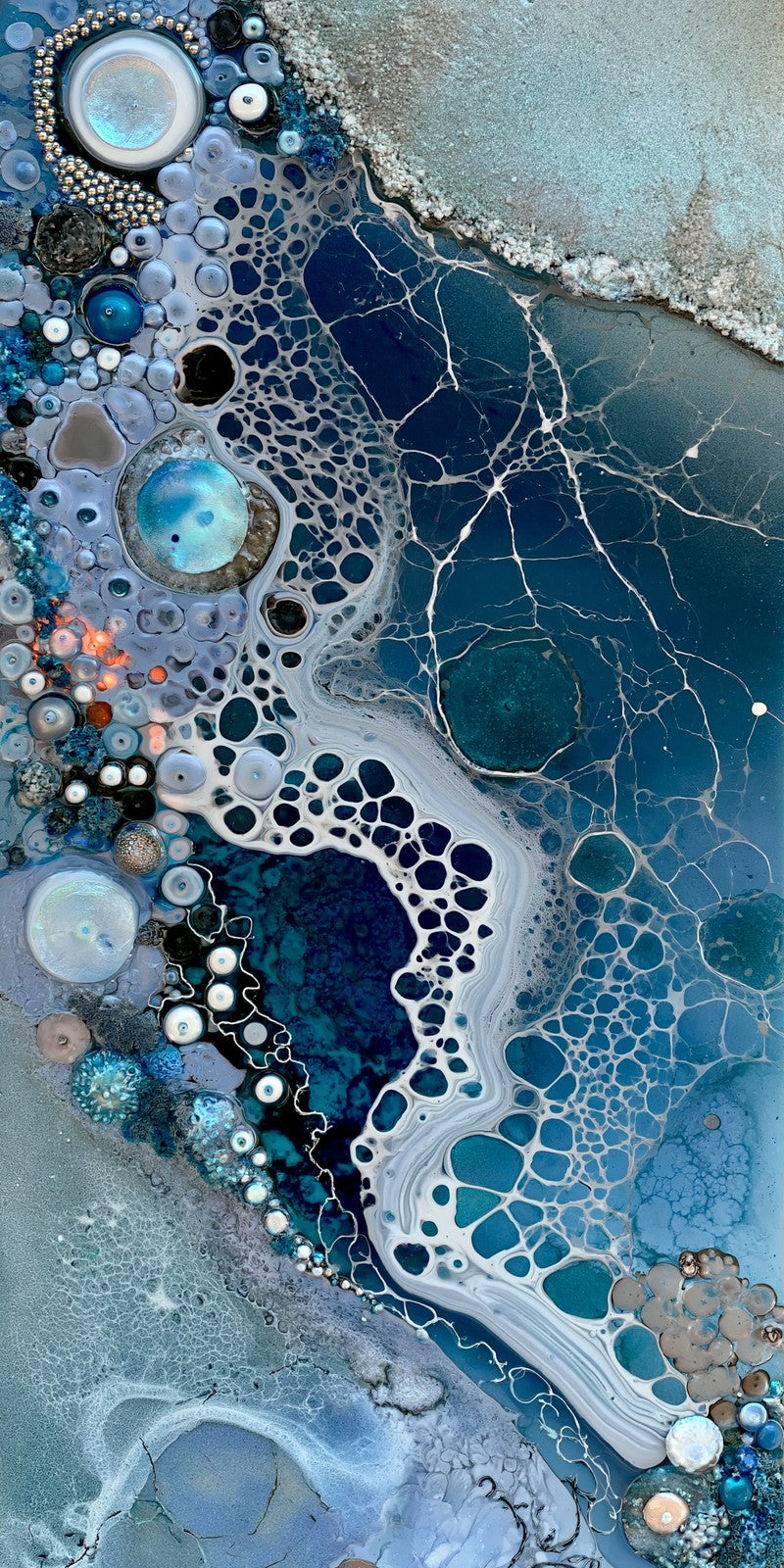 Blue Foam Fascination Earrings | FWX1005