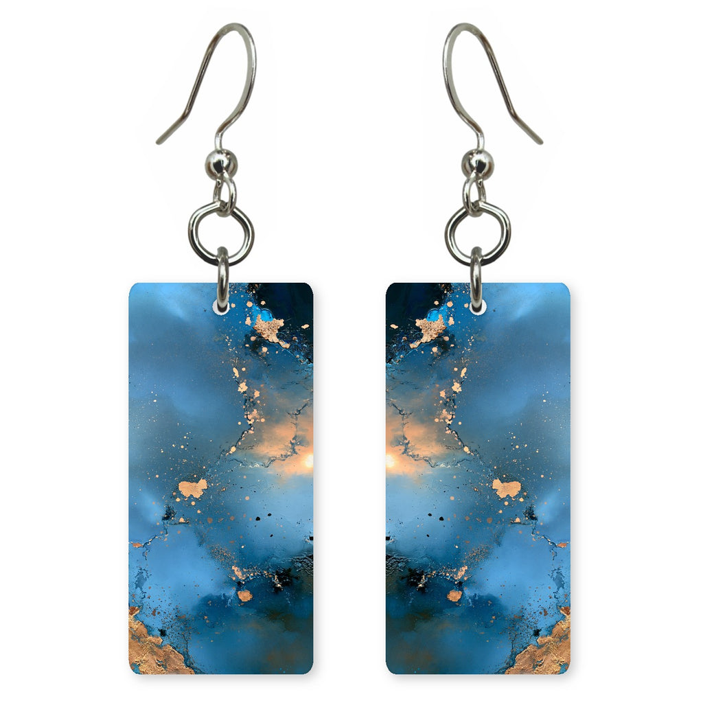 Golden Thanks on Teal Earrings | FWX1007