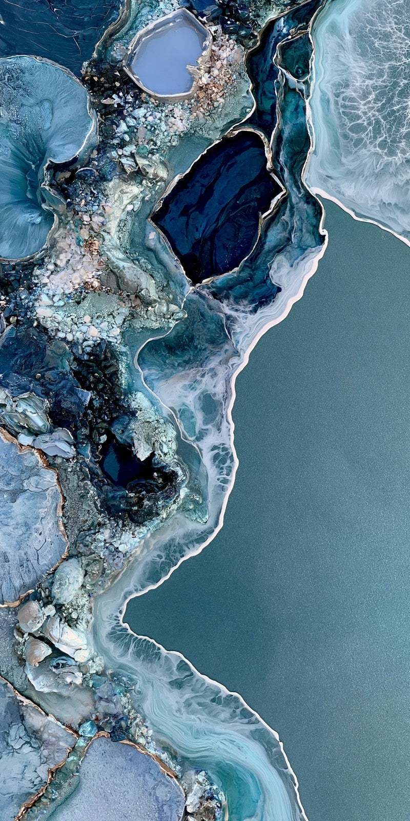 Geode Blue Introspection Earrings | FWX1013