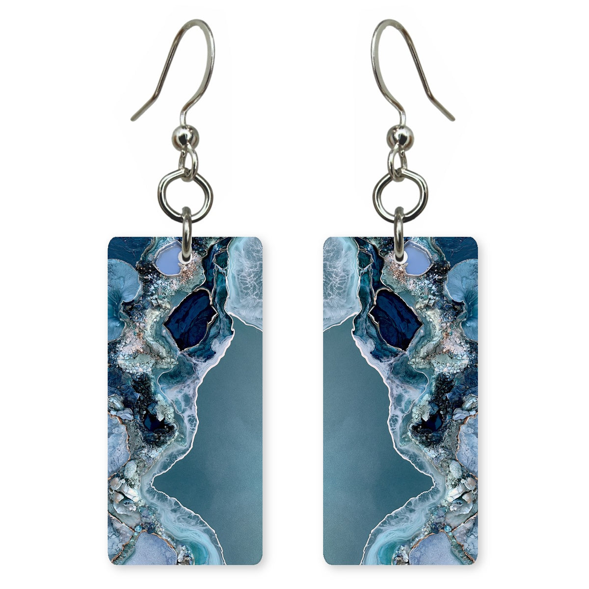 Geode Blue Introspection Earrings | FWX1013