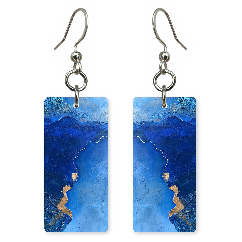 Sapphire Gold Perseverance Earrings | FWX1015