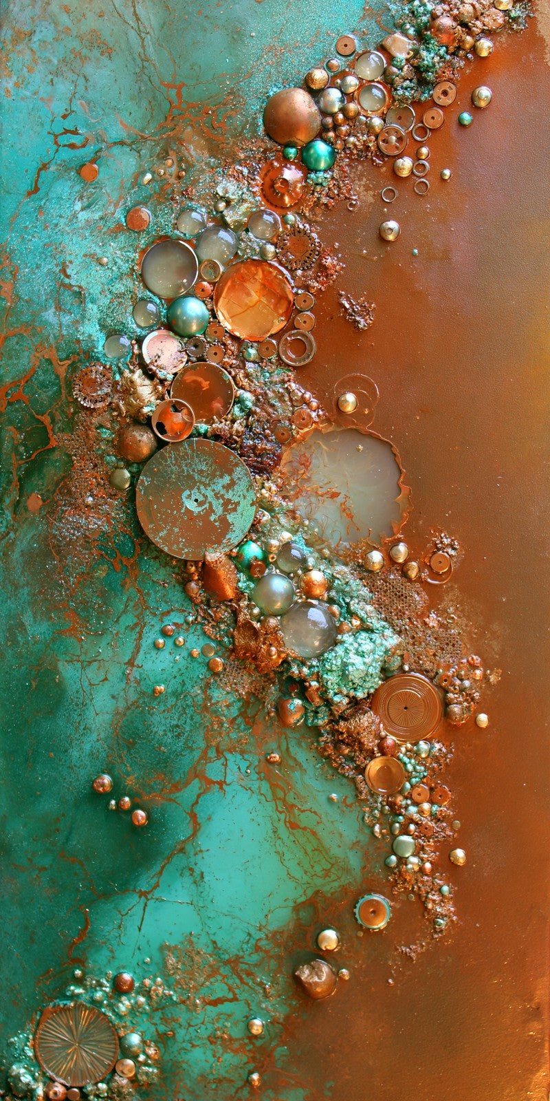 Rust Wonder Beneath Teal Earrings | FWX1025