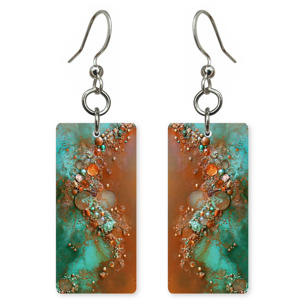 Rust Wonder Beneath Teal Earrings | FWX1025