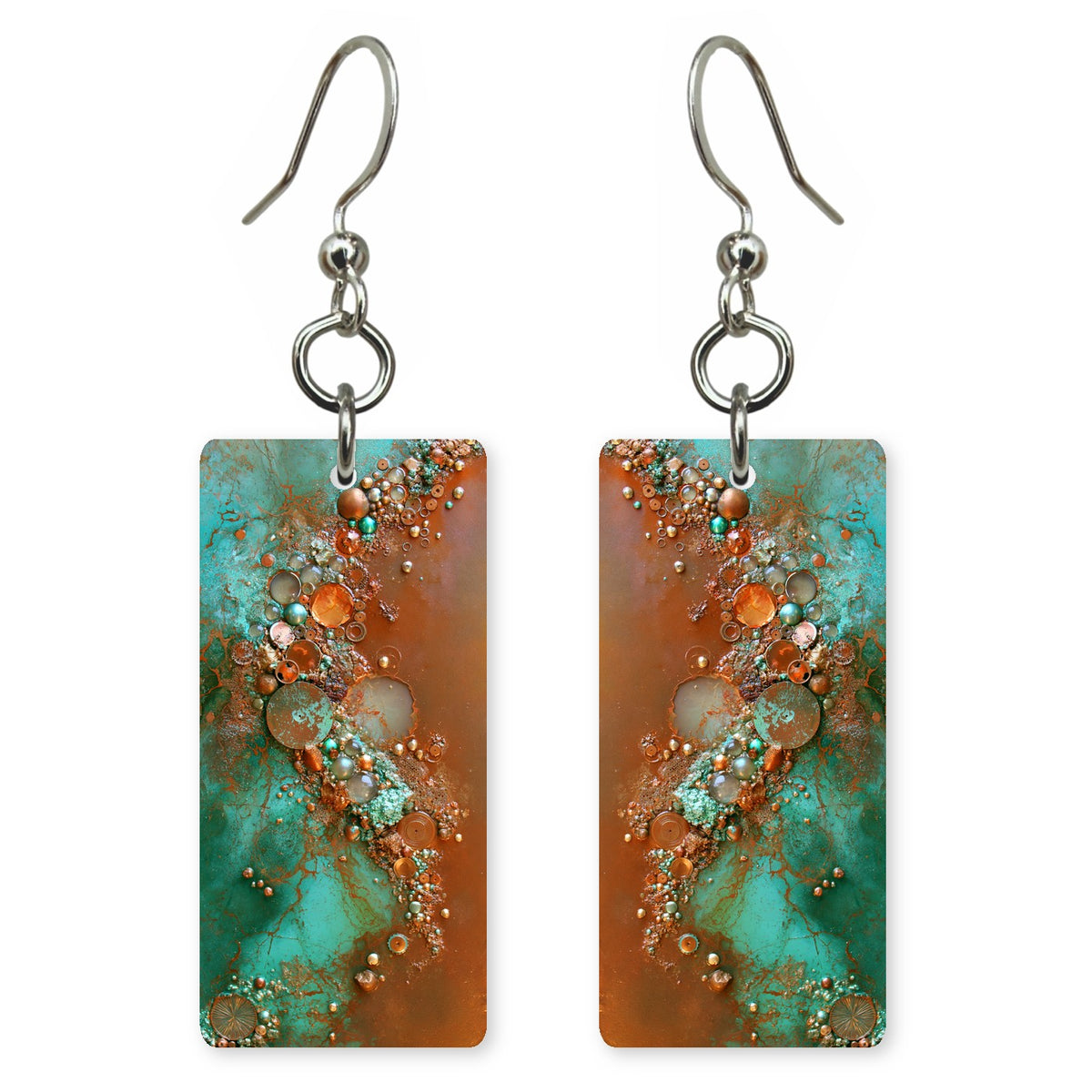 Rust Wonder Beneath Teal Earrings | FWX1025