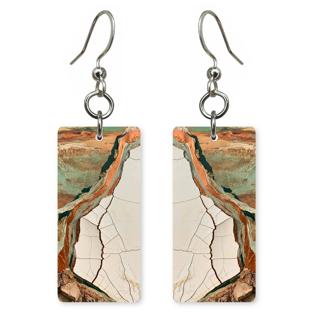Ivory Healing Gold-Seamed Earrings | FWX1029